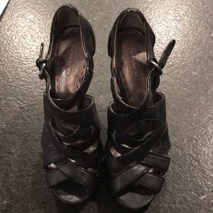 Coach 4” strapped open toe